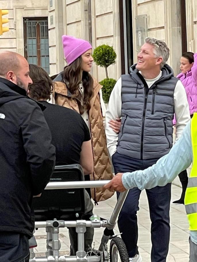 Ana Ivanovic und Bastian Schweinsteiger bei einem Werbedreh in Palma.