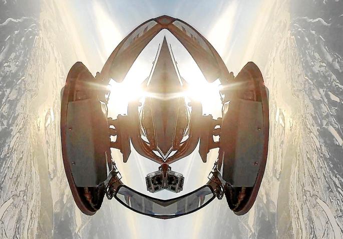 Standfoto aus dem Video "equilibrium": Mit einer MiG-29 stieg Michael Najjar auf 10.000 Meter bis in die Stratosphäre auf.