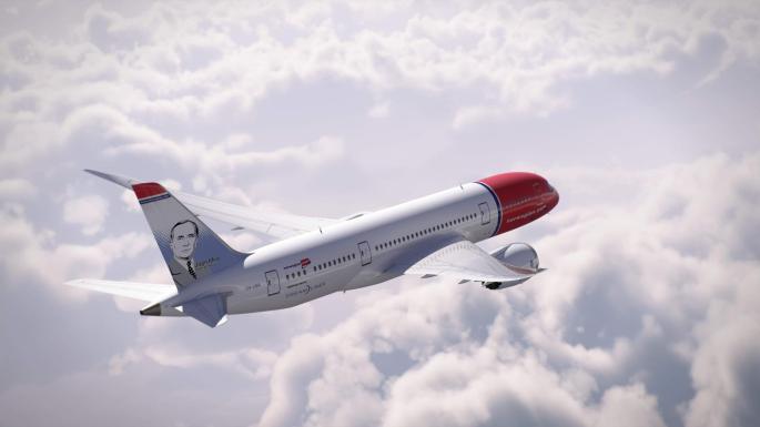 Mirós Konterfei ziert die Heckflosse zwei neuer Norwegian-Flugzeuge.