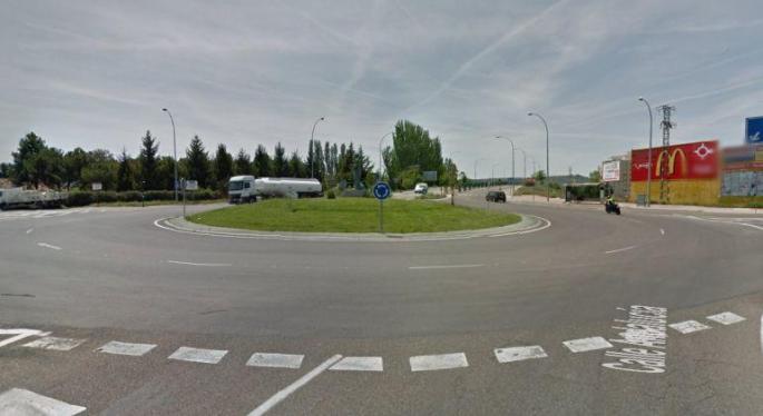 Nicht schön, aber praktisch: Kreisverkehr auf Mallorca.
