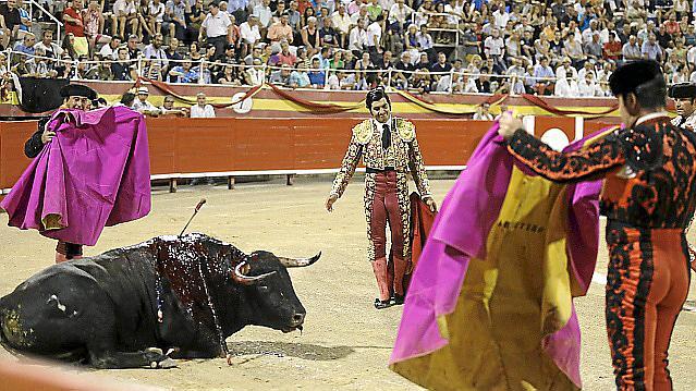 Das Foto zeigt einen Stierkampf in Palma im Jahr 2015.