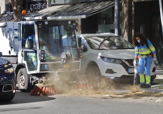 Die Arbeiten der Stadtreinigung in Palma sind derzeit sehr intensiv.