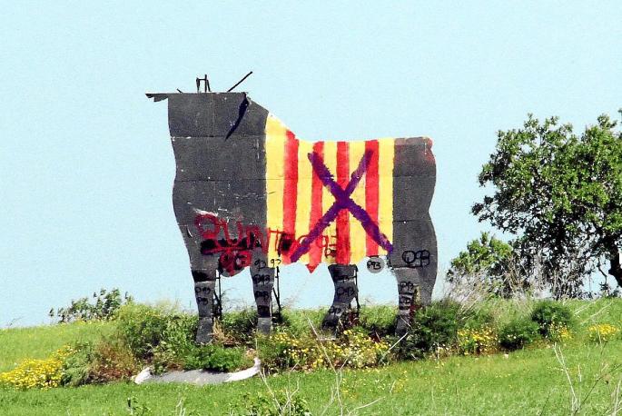 Diesen Anblick bietet derzeit der Stier von Algaida. 