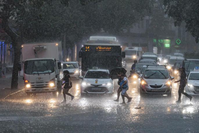 Aufnahme eines der letzten Unwetter auf Mallorca.