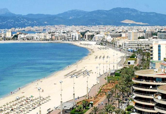 Hotels an der Playa de Palma.