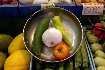 INGREDIENTES DE UN GAZPACHO, VERDURAS COMIDA