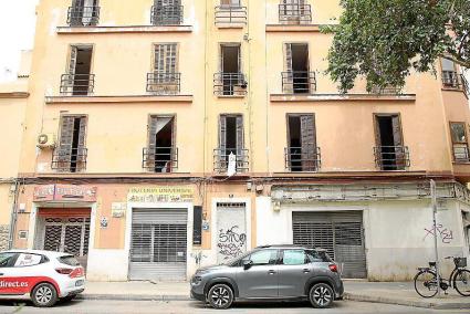 Besetztes Mehrfamilienhaus in Palma de Mallorca.