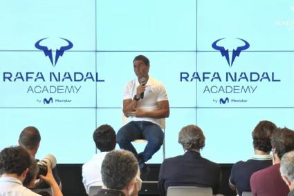 Rafael Nadal bei der Pressekonferenz am Donnerstag in Manacor.