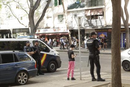 In Son Gotleu zeigt die Nationalpolizei seit einigen Tagen starke Präsenz.