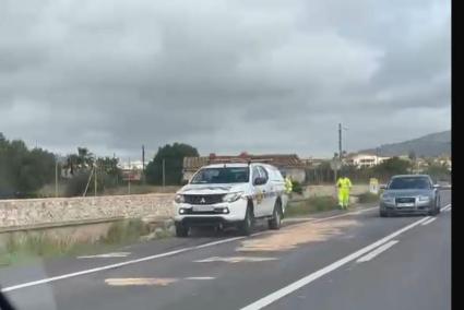 Die Unfallstelle in der Gemeinde Santanyí.