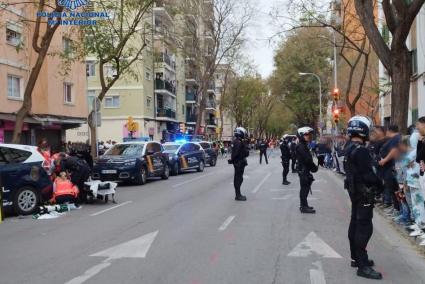 Polizeieinsatz in Palmas Brennpunktviertel Son Gotleu.