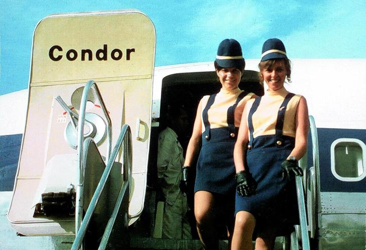 Der Sonne entgegen: Condor-Stewardessen in den 1960er Jahren. 